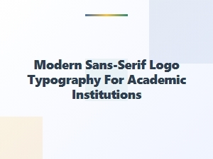 Academic Logos with Contemporary Sans-Serif Typography