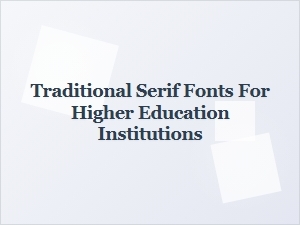 The Timeless Authority of Academic Serifs